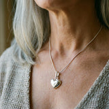 Collana cuore | Oro bianco