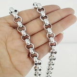 Collana elegante fatta a mano in acciaio inossidabile | Oro bianco