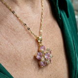 Collana fiore rosa Amorea | Oro