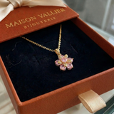 Collana fiore rosa Amorea | Oro