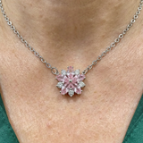 Collana fiore di ciliegio | Oro bianco