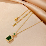 Collana Greta con pietra di smeraldo | Oro