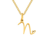 Collana iniziale cuore | Oro