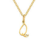 Collana iniziale cuore | Oro