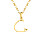 Collana iniziale cuore | Oro