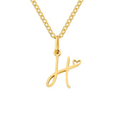Collana iniziale cuore | Oro