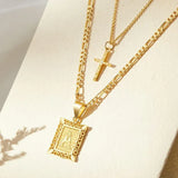 Collana iniziale incrociata | Oro