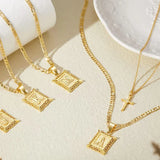 Collana iniziale incrociata | Oro