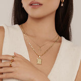 Collana iniziale incrociata | Oro