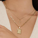 Collana iniziale incrociata | Oro
