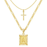Collana iniziale incrociata | Oro