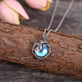 Collana Maria con pietra di luna | Oro