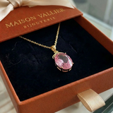 Collana ovale imperiale in zaffiro rosa | Oro