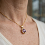 Collana a pavé quadrato in ametista | Oro