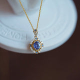 Collana pendente celeste Royale | Oro
