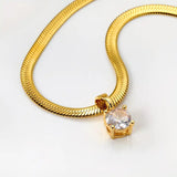 Collana pendente elegante in brillanti | Oro