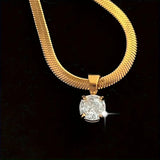 Collana pendente elegante in brillanti | Oro