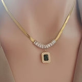 Collana regale prisma smeraldo | Oro
