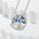 Collana zaffiro albero della vita | Oro bianco