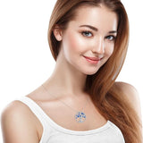 Collana zaffiro albero della vita | Oro bianco