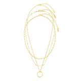 Collana a tre file cerchio aperto | Oro