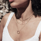 Collana a tre file cerchio aperto | Oro