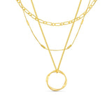 Collana a tre file cerchio aperto | Oro