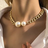 Collana a doppia catena con margherite | Oro