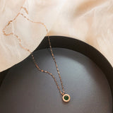 Collana con quadrante smeraldo | Oro