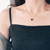 Collana con quadrante smeraldo | Oro