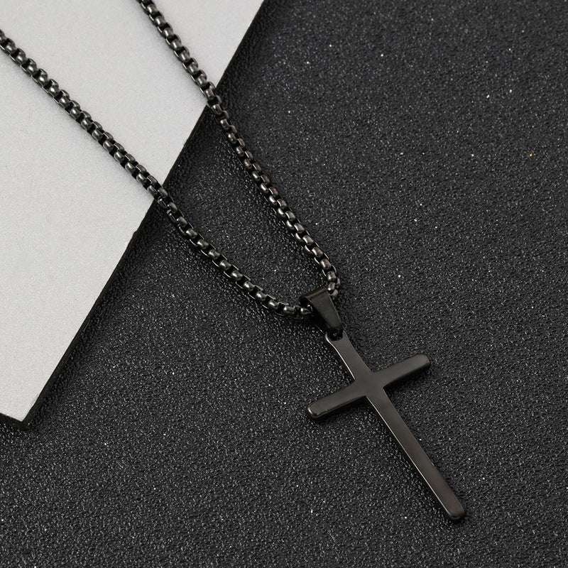 Collana con croce "Fede Elevata" | Oro bianco