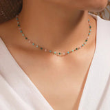 Collana con pietre colorate | Oro