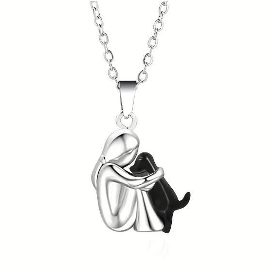 Collana per ragazza e il suo cane | Oro