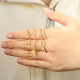 Collana con iniziale di lettera d'amore | Oro
