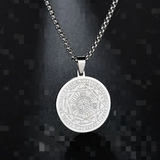 Collana con medaglia Tritone angelo Sei stelle | Oro