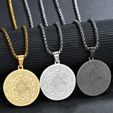 Collana con medaglia Tritone angelo Sei stelle | Oro