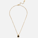 Collana con pendente Lucia in nero | Oro