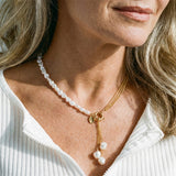 Collana con pendente elegante in perle | Oro