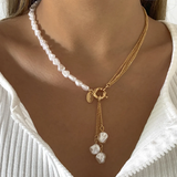 Collana con pendente elegante in perle | Oro