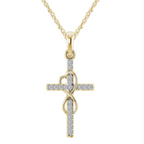 Collana con pendente a forma di croce in acciaio inossidabile | Oro