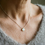 Collana classica con pendente unico | Oro bianco