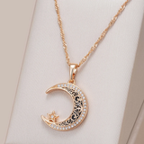 Collana di luna brillante ed elegante | Oro