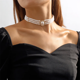 Collana elegante con tre perle | Oro