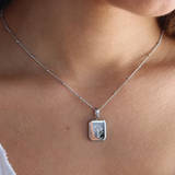 Collana rétro | Oro bianco