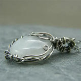 Collana a luna - pendente in filo | Oro