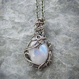 Collana a luna - pendente in filo | Oro