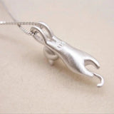 Collana 925 divertente | Oro bianco