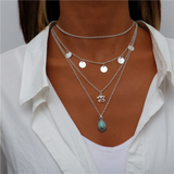 Collana con pietre blu | Oro bianco