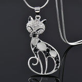 Collana per gatti con brillanti | Oro bianco