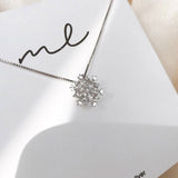 Collana in cristallo con neve brillante | Oro rosa